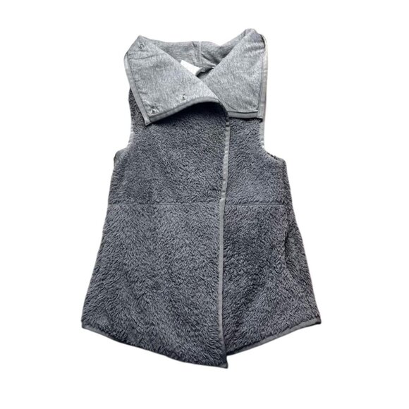 Ivivva Girls Gray Sherpa Forever Vest Size 7 Years - Picture 1 of 5